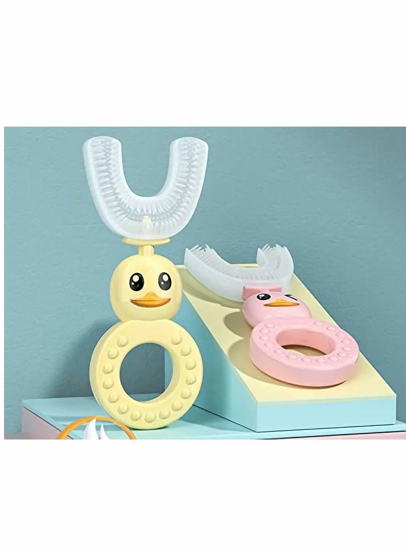Children's U-Shaped Toothbrush Toddler with Soft Silicone Brush 360° Oral Teeth Cleaning Design for Toddlers Kids 2-6 Years 2 Pack - Image 3